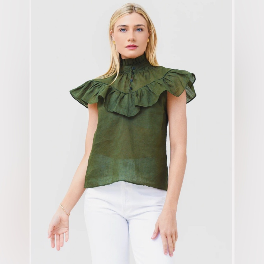 FRAME Ruffle Flounce Top